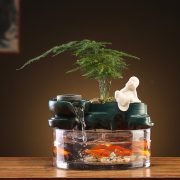 Vine Impression Flowing Water Fountain Ornament Desktop Circular Water Fish Tank Sprinkler Wealth Attracting Landscape - Image 2