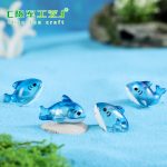 Customizable Decorative Resin Ornament Cute Cartoon Shark for Miniature Landscape Garden World Sea Theme Resin Accessories