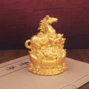 2026 Year Of The Money Horse Gold Plated Metal Decoration Customizable Home Office TV Cabinet Decor New Store Opening Item - Image 3