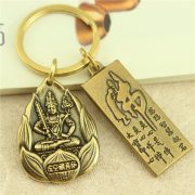 Handmade Custom Metal Medal Badge Retro Car Pendant Bronze Twelve Zodiac Keys Charm Buddha Guardian Deities Personalized Gift - Image 2