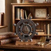 Mediterranean Vintage Ship Steering Wheel Resin Craft Photography Background Display Props Home Restaurant Bar Decorative Ornaments - Image 4