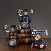 Retro Telephone Creative Small Ornament Customizable Decorative Accessory for Bar Library Study American Style Decoration - Image 4