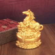 2026 Year Of The Money Horse Gold Plated Metal Decoration Customizable Home Office TV Cabinet Decor New Store Opening Item - Image 4