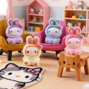 Customizable Decorative Rabbit Resin Ornament Cute Gradient Flocking Design Creative Handmade DIY Jewelry Accessories - Image 2