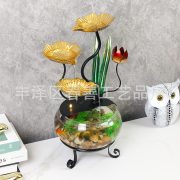 Desktop Fish Tank Water Fountain Ornament Simplicity Indoor Office Decorative Flowing Water Feature Circular Motion - Image 3