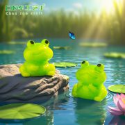 Adorable Mini Frog Decorative Ornaments Customizable Resin Craft DIY Aquarium Pond Decoration Small Hanging Accessories - Image 4