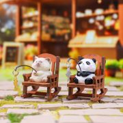 New Cartoon FOFO Animal Rocking Chair Resin Craft Creative Home Decoration Tabletop Ornaments Customizable Decorative Accessories - Image 3
