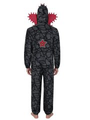 Stranger Things Hooded Pajamas Floral Print Unisex Christmas Party Sleepwear Role-playing Stage Costume Adult Size - Image 4