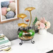 Creative Desktop Fish Tank Flowing Water Fountain Ornament Wealth Attracting Home Living Room Office Decorative Landscape Small Figurine - Image 2