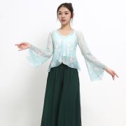 Adult Stage Performance Costume Classic Dance Practice Uniform Women's Modern Dance Split Pants Square Dance Show Outfit - Image 4