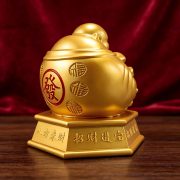【日进斗金・笑佛纳福】实心鎏金弥勒佛摆件 财源滚滚 生意兴隆 - Image 4