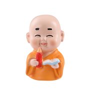 微景观创意顽皮四不禅意小和尚装饰配件小沙弥车载桌面茶桌小摆件 - Image 6
