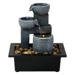 Cross-Border Desktop Mini Fountain Wealth Attracting Water Flowing Landscape Decoration Craft Gift Living Room Office Ornament