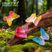 Customizable Decorative Ornaments Resin Craft DIY Butterfly Landscape Design Tabletop Decoration Miniature Faux Lip Gradient Color - Image 2