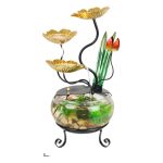 Desktop Fish Tank Water Fountain Ornament Simplicity Indoor Office Decorative Flowing Water Feature Circular Motion
