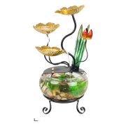Desktop Fish Tank Water Fountain Ornament Simplicity Indoor Office Decorative Flowing Water Feature Circular Motion
