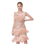 New Shiny Tassel Dress Latin Dance Performance Costume Stage Show Gown Ballroom Dance Skirt Adult Stage Performance Wardrobe