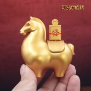 Tang Horse Yuanbao Lucky Charm Metal Craft Customizable Home Office Decorations Money-Making Figurine Handheld Item - Image 2