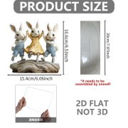 Customizable Cartoon Easter Rabbit Flower Decorative Ornaments Acrylic Craft Home Party Festival Decorations - Image 5