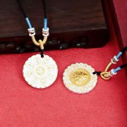 Custom Metal Pendant Vintage Chinese Style Mountain Ghost Coin Necklace Traditional Red Soil Coin Design with Retro Safety Buckle - Image 2