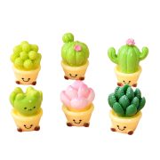 New Resin Simulation Cactus Decorative Ornaments Cute Smiling Face Mini Potted Dollhouse DIY Resin Decorations Customizable - Image 5