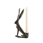 Customizable Creative Resin Craft Easter Rabbit Candlestick Home Desktop Decoration Ornaments Cross-Border Handmade Artwork
