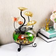 New Home Decor Glass Aquarium Water Flowing Fountain Desktop Office Feng Shui Decoration Circular Water Flow Ornament - Image 2