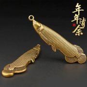 Bronze Golden Dragon Fish 3D Scale Pattern Annual Wealth Car Decoration Amulet Wholesale Custom Metal Medal Badge - Image 2