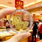 Custom Metal Medal Badge 999 Gold Containing Princess Sticker for Mobile Phone Wealth Attraction Rich Gold Piece Financial Card - Image 3