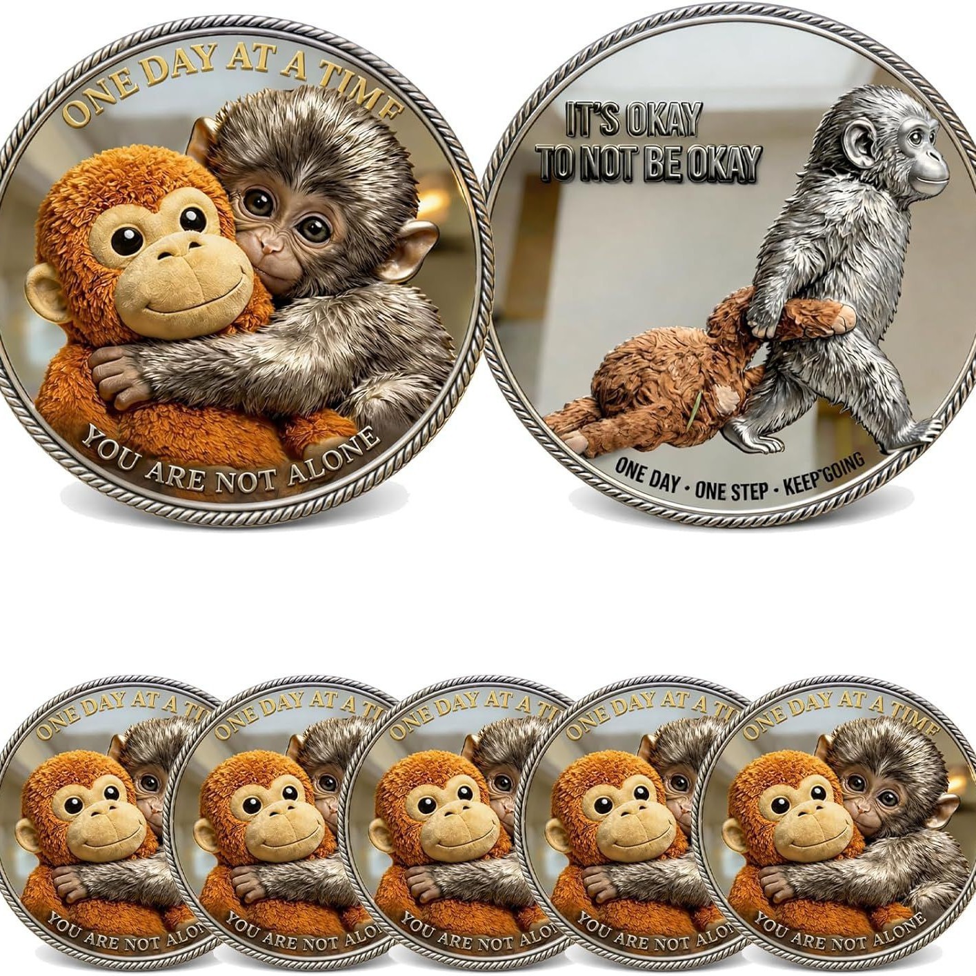 O1CN01uG490k1ekNLixZr4H_2211576373909-0-cib.jpg Custom Metal Medal Badge Double-Sided Personalized Pattern Text Small Batch Manufacturer Cross-Border E-commerce Challenge Commemorative Coin - Image 1