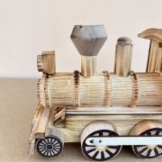 Vintage Wooden Train Head Steam Locomotive Decorative Ornament American Style Children's Toy Car Attraction Gift Souvenir - Image 4