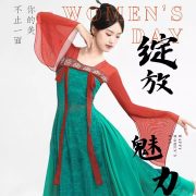 Elegant Long Silk Gown for Women Adult Stage Performance Costume Tunic Skirt Practice Uniform Draped Ancestral Dance Outfit - Image 2