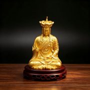 Mini Buddha Statue Metal Alloy Matte Process Personal Devotion Zen Desktop Ornament Chinese Style Collection Gift - Image 3