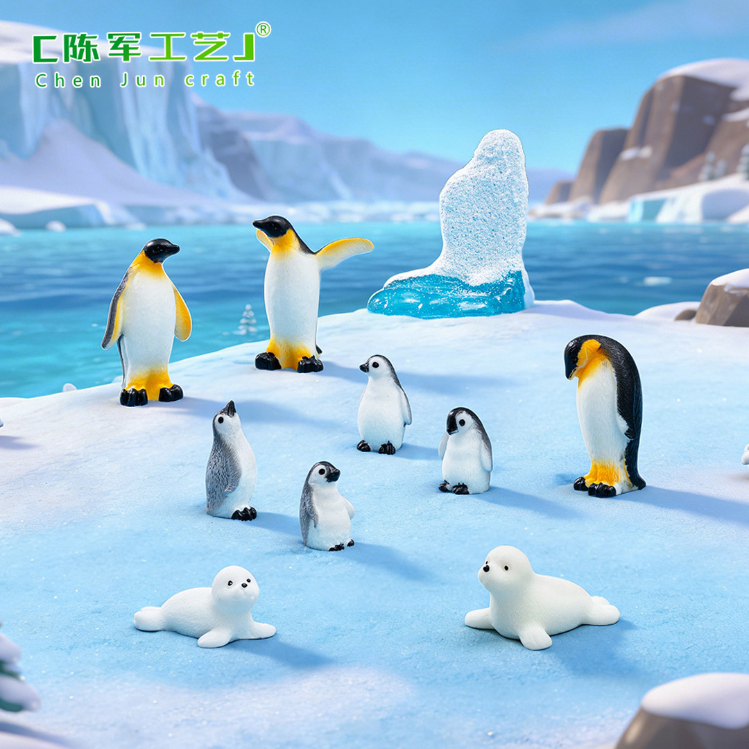 O1CN01uUXTwg1cadhbabqA8_1031983617-0-cib.jpg Customizable Decorative Ornaments Realistic Mountain Iceberg Snowflake Penguin Seal Landscape Eco Bottle Small Figurine Resin Crafts - Image 1