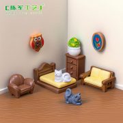Customizable Miniature Resin Sofa Coffee Table Cabinet Decorative Ornament for Dollhouses DIY Decoration Accessories - Image 4