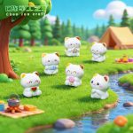 Adorable Three-Color Cat Figurine Customizable Decorative Ornament for Garden Landscape DIY Decoration Car Dashboard Desktop Decoration