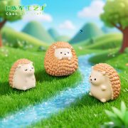 微景观可爱胖胖小刺猬公仔萌粒 园艺造景diy装饰品配件桌面小摆件 - Image 3