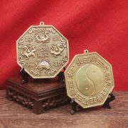 黄铜太极金色八卦镜凹凸黄铜八卦挂件风水摆件工艺用品厂家批发 - Image 4