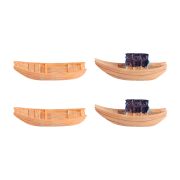 Jiangnan Little Boat Miniature Creative Model Home Craftwork DIY Resin Gift Small Display Piece Fishing Boat Black Canoe - Image 5