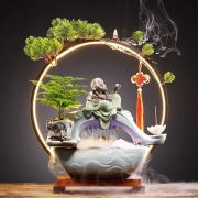 Creative Ceramic Glass Flowing Water Fountain Ornament Indoor Office Living Room Decorative Piece for Fish Tank Humidifier - Image 5