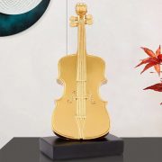 Retro Creative Luxury Resin Violin Desktop Decoration Customizable Ornament Home Decor Artistic Craft Musical Instrument - Image 4