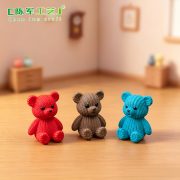Customizable Decorative Bear Keychain Cartoon PVC Craftwork Miniature Landscape Doll Collectible Ornament Resin Crafts - Image 4