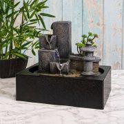 Indoor Home Miniature Landscape Water Fountain Resin Flowing Sculpture Decorative waterfall gift item peaceful decor piece - Image 2