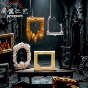 Dark Horror Film Photo Frame Decorative Ornaments Customizable Resin Craft Ghost House Scene Desktop Accessories Blind Box - Image 4