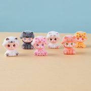 New Cute Flocked Sitting Momo Cat Resin Craftwork Decorative Ornaments Customizable Trendy Desktop Figurines - Image 4