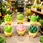 New Resin Simulation Cactus Decorative Ornaments Cute Smiling Face Mini Potted Dollhouse DIY Resin Decorations Customizable - Image 4