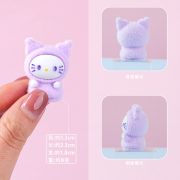 New Cute Cartoon Flocking Resin Miniature Figurine Customizable Decorative Ornament Trendy Creative Cultural DIY Accessory - Image 3