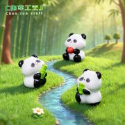 Customizable Miniature Bamboo Panda Figurine Adorable Decorative Ornaments for Garden Landscape DIY Resin Craft Accessories - Image 2