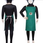 Black Apron Coffee Monkey Adult Stage Performance Costume Children's Halloween Party Outfit European And American Cross-Border