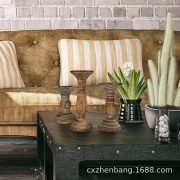 New Arrival Wooden Brown Retro Candelabra Set Three-Piece Party Decoration Home Restaurant Roman Column Ornament - Image 3